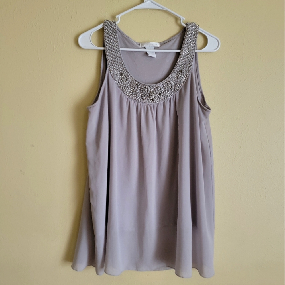 Design History Beaded Sleeveless Blouse